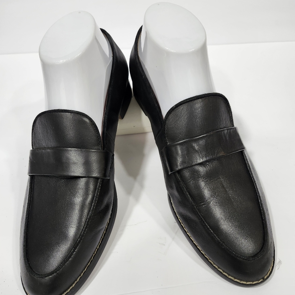 Franco Sarto Womens Classic Black Leather L- Hudley Loafers Size 8.5 NWOT